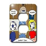 Londons Times Funny Society Cartoons - Soccer Moms - Light Switch Covers - 2 plug outlet cover