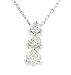 Ladies 3 Stone Round Diamond Pendant on Chain .50cttw