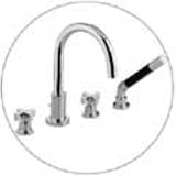Tub Set W Handshower Polished Chrome