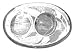 Putco 401221 Chrome Trim Head Lamp Overlay and Ring