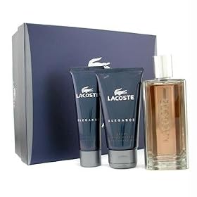 LACOSTE ELEGANCE by Lacoste – EAU DE TOILETTE SPRAY 3 OZ & AFTERSHAVE BALM 2.5 OZ & SHOWER GEL 1.6 OZ FOR MEN