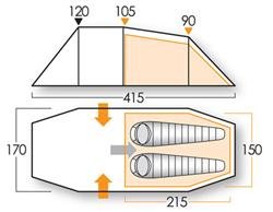 Vango Equinox 250 - Grasshopper
