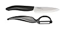 Kyocera Revolution Series 4-1/2-Inch Utility Knife And Peeler Gift Set, Black