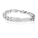 Sterling Silver 9.3mm Concave Link ID Bracelet 8"