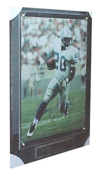 NFL Lions Barry Sander # 20. Autographed Plaque