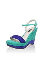 Belmondo Sandalias de cuña (Turquesa)