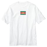 T-Shirt White  Flag Transfer Suriname  State Country
