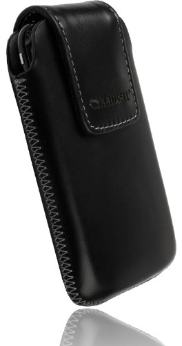Krusell Vinga Leder Etui Tasche mit R&uuml;ckzugsfunktion f&uuml;r HTC Incredible S schwarz Preisvergleich
