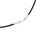 Synthetic Citrine Glass Gemstone Hexagonal Pointed Reiki Chakra Pendant Genuine Leather Necklace 18 Inch