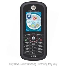 Motorola C261 Unlocked GSM Cell Phone - WAP 2.0, VGA Camera, GSM 850/1900, Speakerphone, Black
