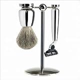 Muhle Pinsel 3 Piece Nickel Plated Shaving Set