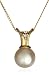 9ct Yellow Gold AMP333885 Ladies Pearl & Diamond Pendant & 18
