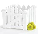 White Wood Picket Fence Planter For Home Decor,Wedding Decor