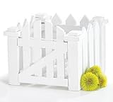 White Wood Picket Fence Planter For Home Decor,Wedding Decor