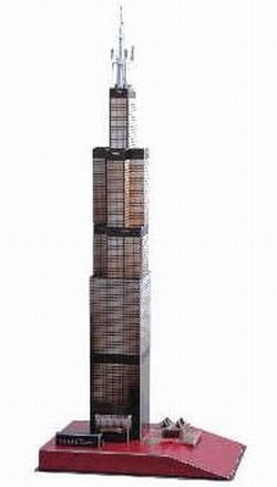 3D Sears Tower Chicago Puzzle Model