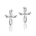 Sterling Silver Cross Mini Stud Earrings