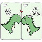 Cute Funny Best Friends Dinosaur Pair Case For Apple iPhone 5 5s