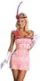 Sexy 20s Pink Flapper Fringe Dress Halloween Costume