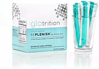 Glotrition REPLENISH Collagen Peptide Drink Mix Supplement w/ Verisol Collagen Peptides and Resveratrol. Maximum Collagen and Elastin Support. Sweet-Tart Berry Flavor. Results in 4 Weeks