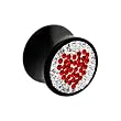 9/16" Austrian Crystal Red Heart Saddle Plug