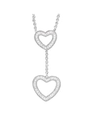 14k Two-Tone 4.47 Carat Diamond Heart Necklace