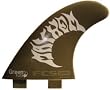 FCS GMB Glass Flex Surfboard Tri Fin Set - White/Red