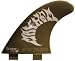 FCS GMB Glass Flex Surfboard Tri Fin Set - White/Red