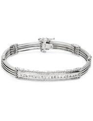 14K White Gold 1 CTW Color I-K I1-I2 Diamond Women Bracelet. Length 7.5 in. Total Item weight 25.4 g.