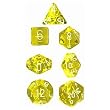 Polyhedral 7-Die Translucent Dice Set - Yellow