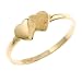 10K Yellow Gold Double Heart Children's Ring