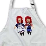 Florene Childrens Art - Antique Red Blue Dolls - Aprons