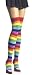 Rainbow Striped Lycra Acrylic Thigh Highs - In Stock, Ready to Ship!