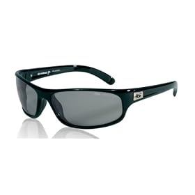 Sport Anaconda Sunglasses with Shiny Black Frames and Modulator Polarized Gray Lens from Bolle (Sna