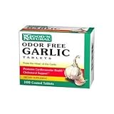 Odor Free Garlic Tablets - Cholesterol Support, 100 tabs,(Go