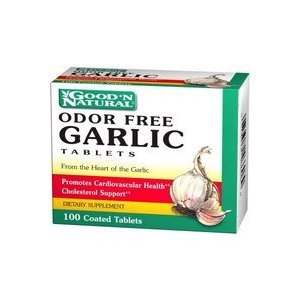 Odor Free Garlic Tablets - Cholesterol Support, 100 tabs,(Good N' Natural)