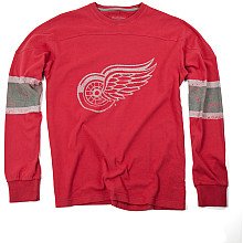 NHL Men's Detroit Red Wings Stanley Long Sleeve Sueded Jersey Knit Tee (Red, X-Large)