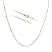 Rose Gold over Sterling Silver 1mm Box Chain Necklace Made in Italy 14 inch- 36 inch