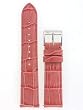 Watch Band Pink Italian Leather Alligator Grain