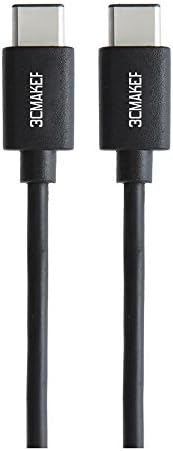 (3CMaker) Type-C to Type-C Connector Data Cable Reversible Design for Nexus 6P, Nexus 5X, OnePlus 2, New Macbook 12 inch, Google ChromeBook Pixel, Nokia N1, Pixel C, and More-Black(3.3ft)