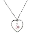 Chicago Cubs Mini Baseball Heart Necklace