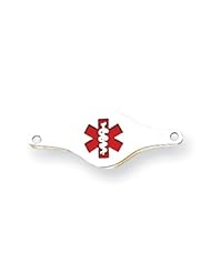 14k Gold White Gold Medical Jewelry ID Plate