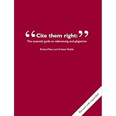 Image: Cover of Cite Them Right!: The Essential Guide to Referencing and Plagiarism 