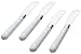Ginkgo International Le Prix Stainless Steel Butter Spreaders, White, Set of 4