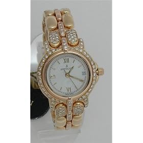 Click here to buy Bertolucci-vir-mini-woMens 18k Rose Gold Watch Diamond Bezel Diamond Lugs-111051 by Bertolucci.
