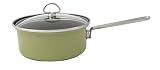 Review Chantal 35-200S LG / Chantal Enamel-On-Steel 3 Quart Saucepan with Tempered Glass Lid, Glossy Garden Green