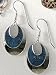 Search Our Specialty Mall : Silver Forest Oval Blues Earrings SILVERTONE