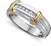 1/8 ctw. Men's Gold and Diamond Trio Band