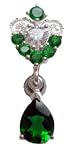 .925 sterling silver reverse design belly button ring
