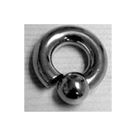 Single Stainless Steel Screw On Ball Ring: 14g, 3/4