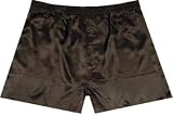 Solid Black Silk boxer shorts for men